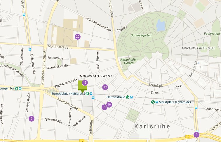 Entdecken Sie unser Hotel & Karlsruhe auf Falk.de